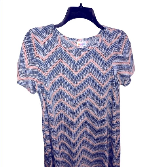 LulaRoe size small chevron print hi low Irma dress - Picture 3 of 5